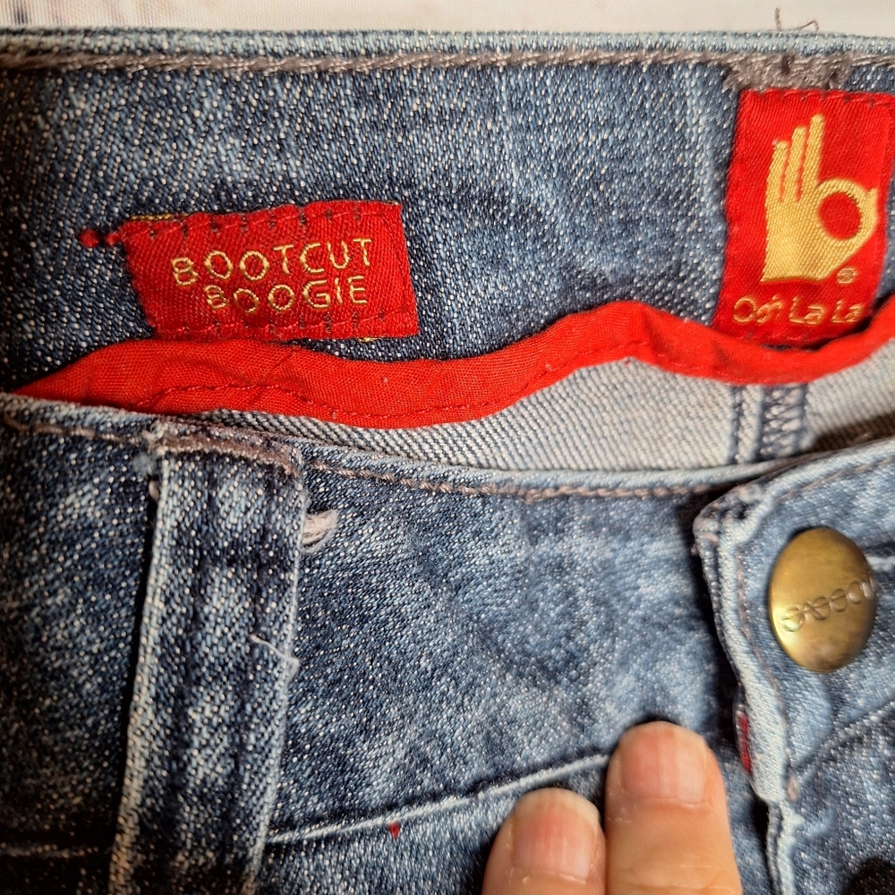 Sasson Ooh La La Vintage Bootcut Boogie Embellished Pockets High Rise Jeans Sz 8 - Picture 9 of 11